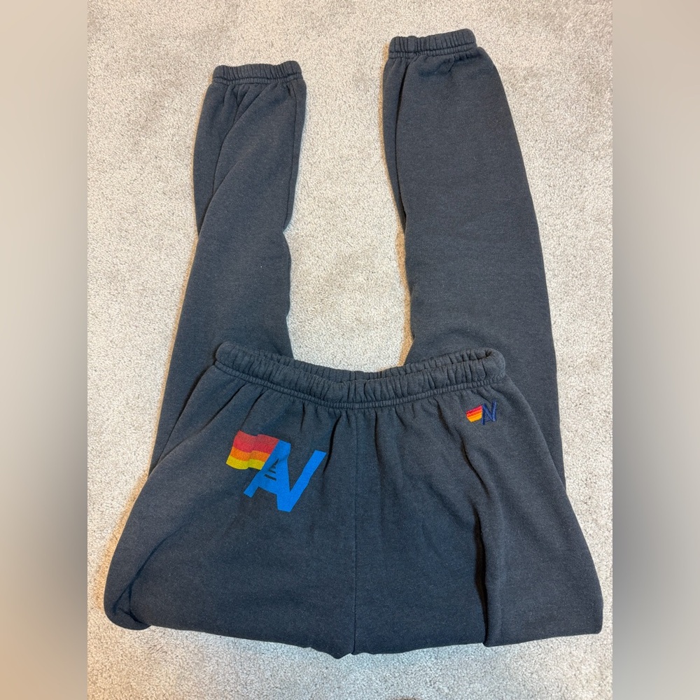 Aviator Nation Pants Navy Blue with Logo on Front - Picture 2 of 3